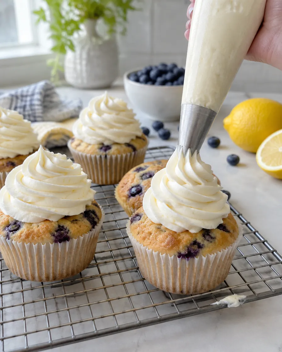 Step 10: Pipe or spread the frosting over the cooled cupcakes and gar