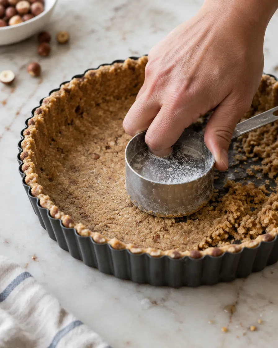 Step 3: Empty the crumbs into a large bowl. Drizzle in the ice water