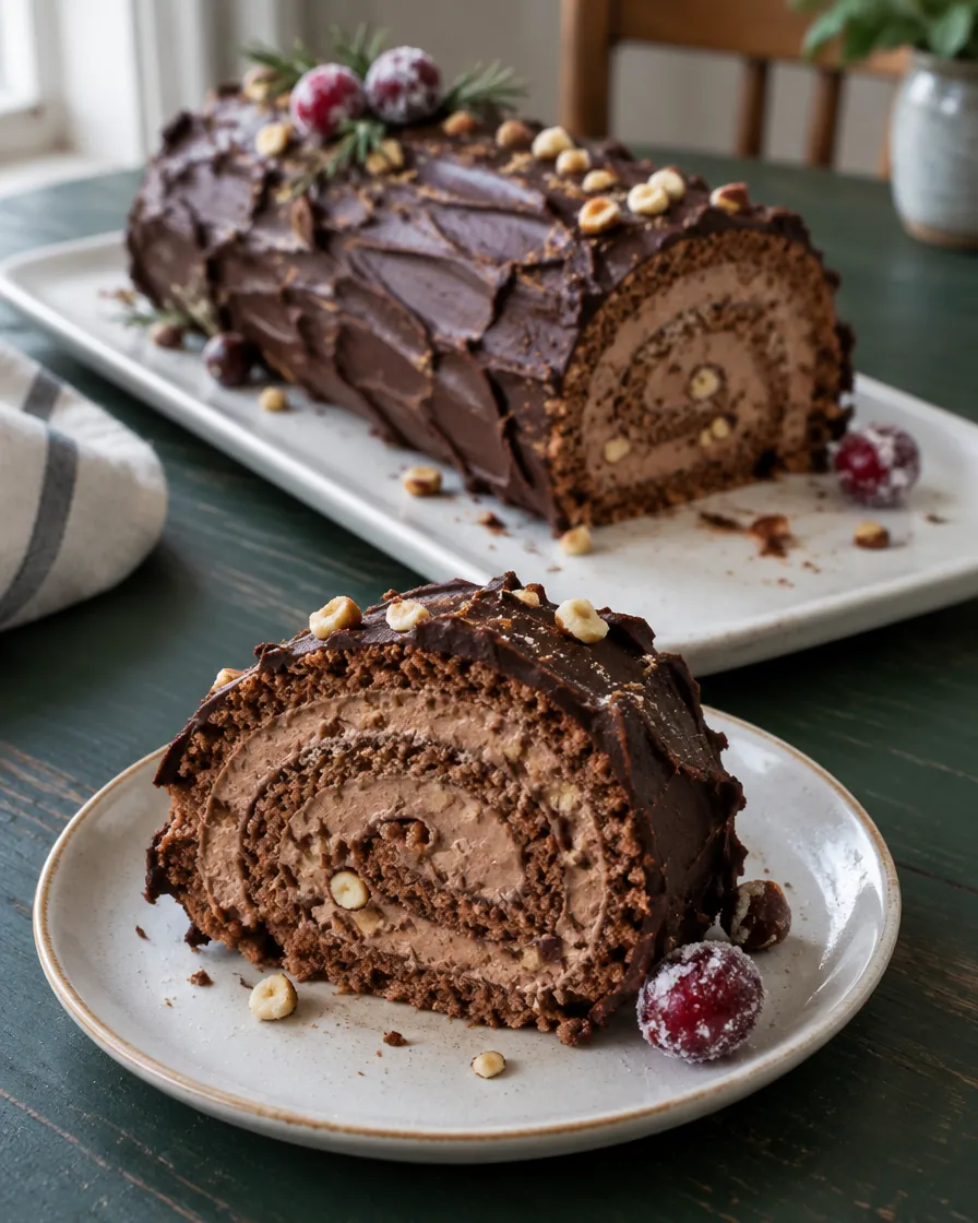 Slice showing the cream spiral