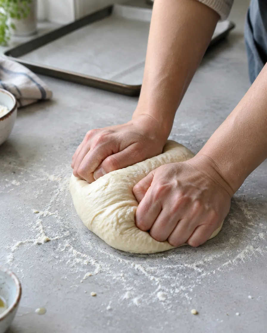 Step 3: Knead for 5 to 6 minutes, by machine or by hand. If it is ve