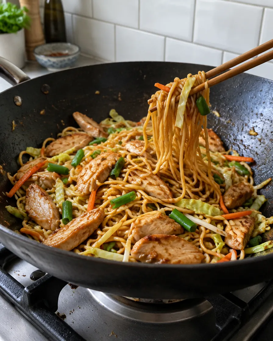 Fifteen-Minute Chicken Chow Mein