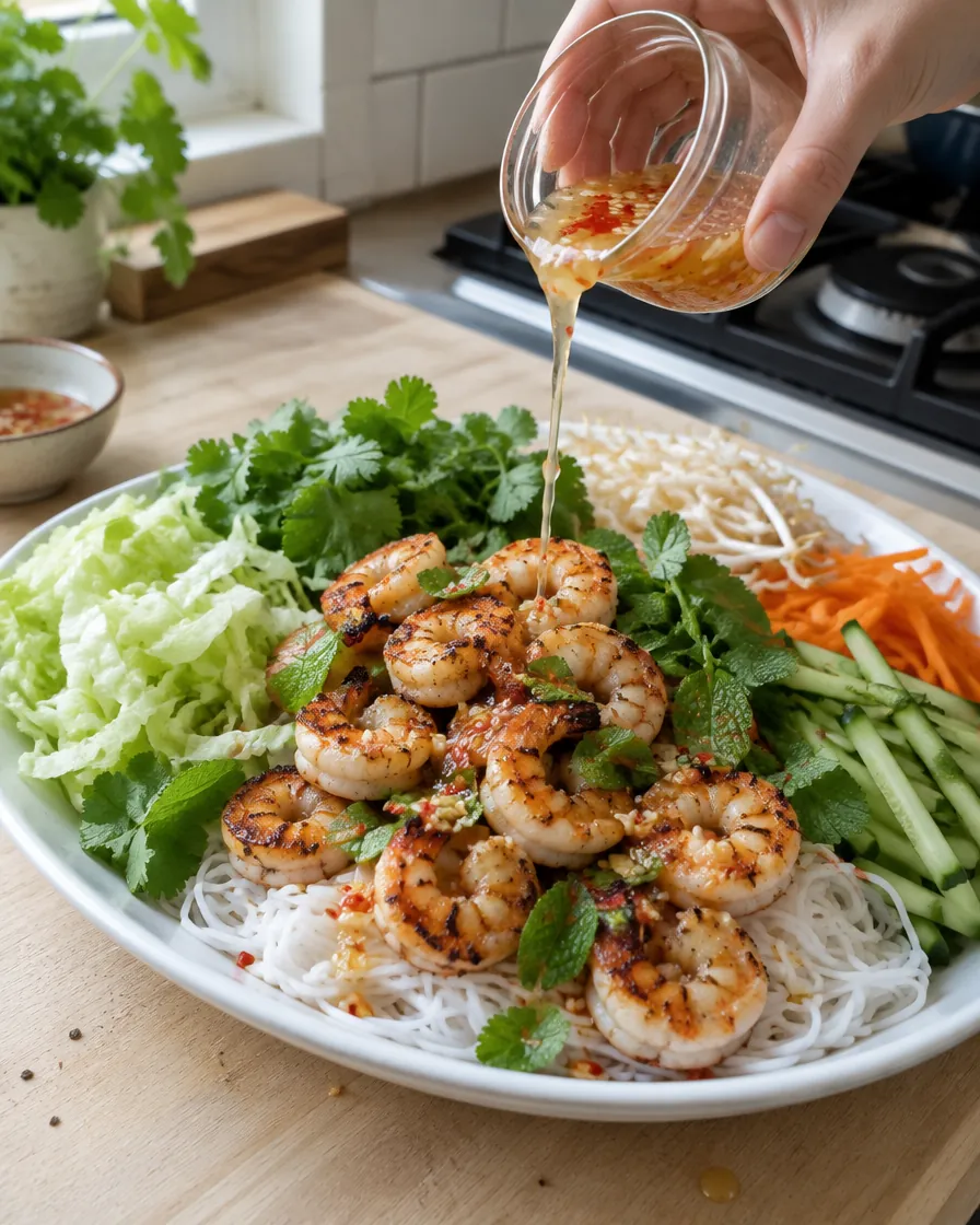 Step 6: Arrange the noodles and vegetables on a large platter, or to