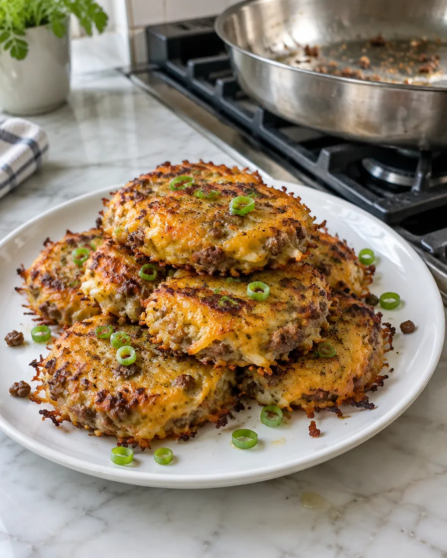 Golden Sausage and Cheddar Potato Rösti Patties