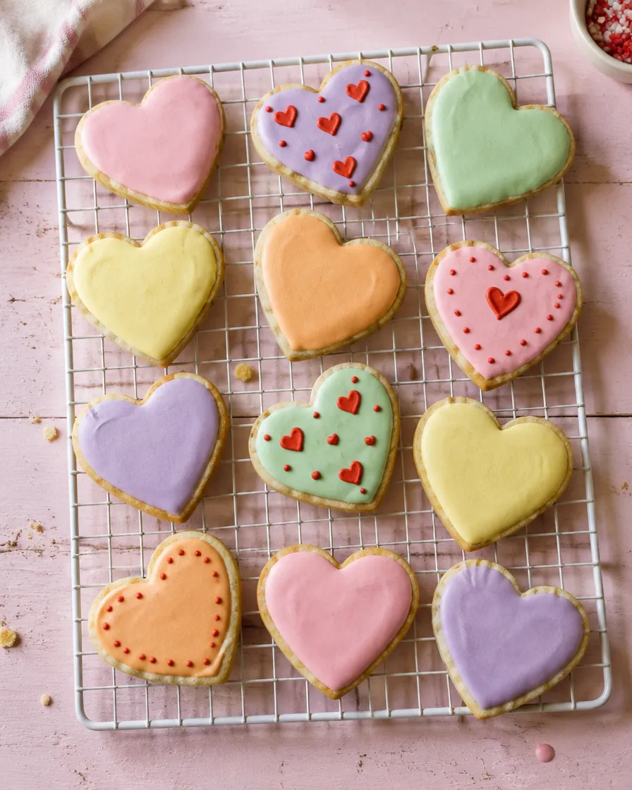 Pastel Conversation Heart Sugar Cookies
