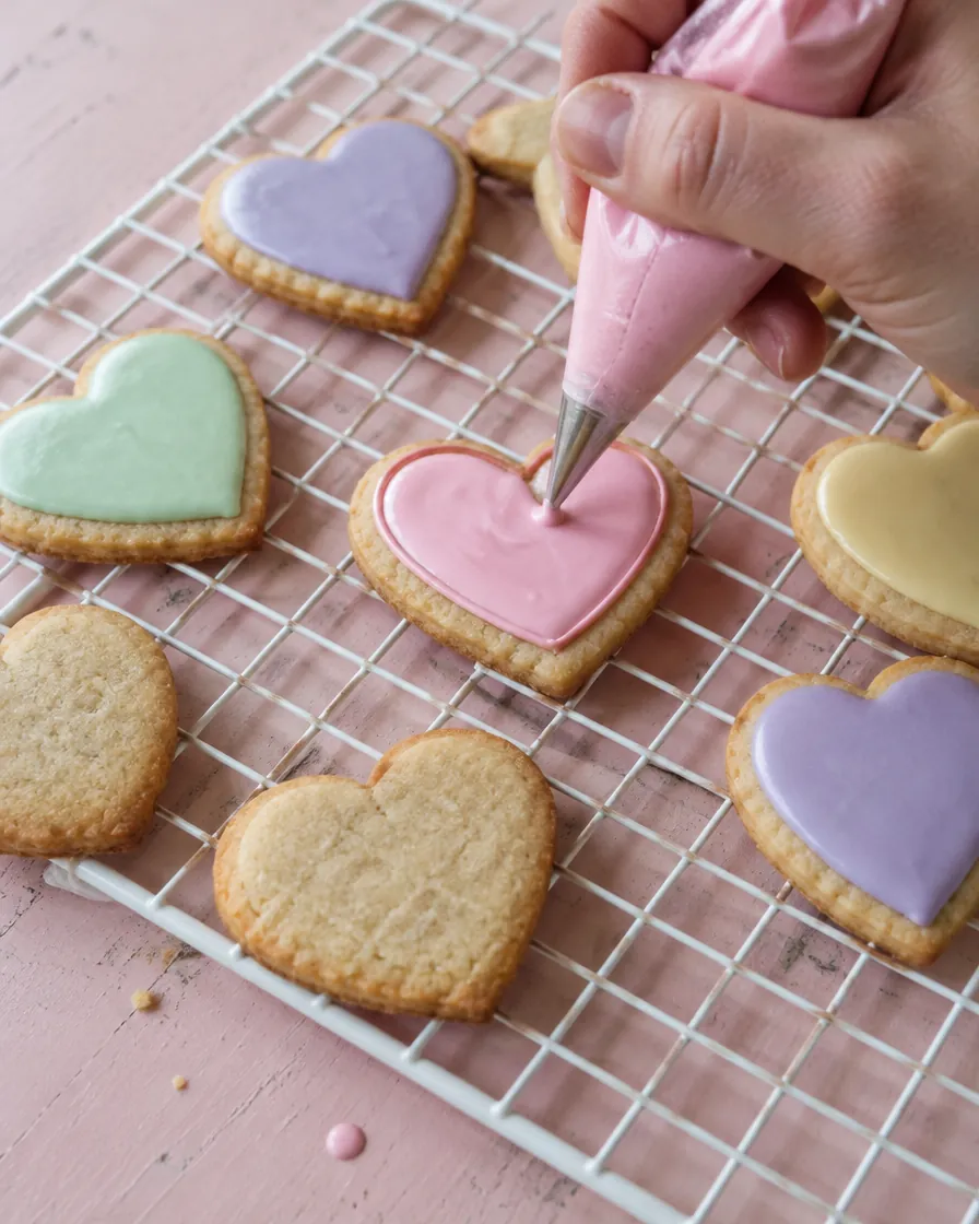 Step 10: Spoon the pastel icings into piping bags fitted with #4 roun