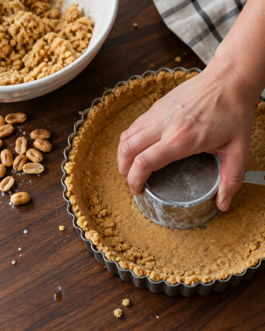 Step 1: Crust: heat the oven to 350°F (177°C). In a food processor, 