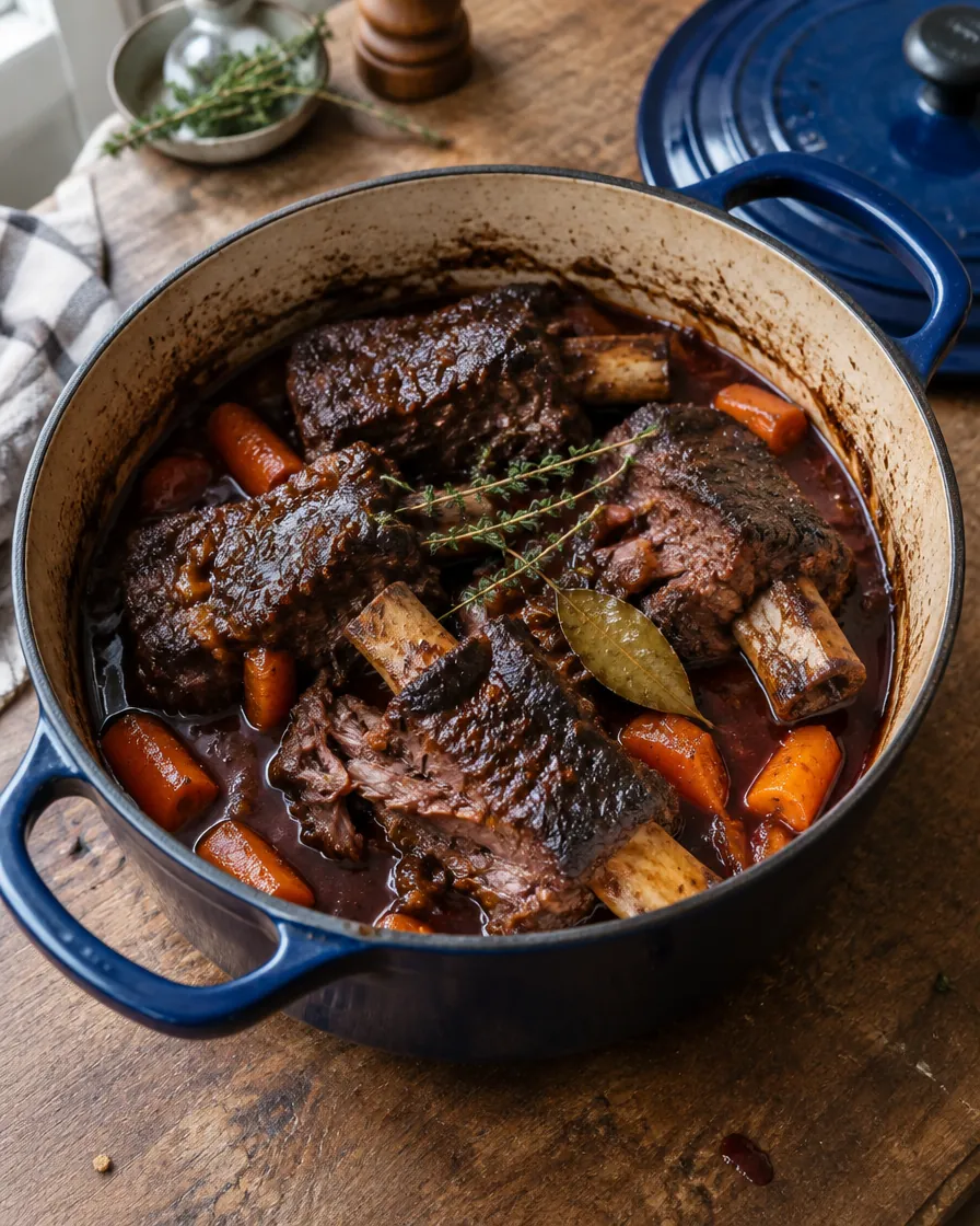 Slow-Braised Short Ribs with Red Wine Gravy