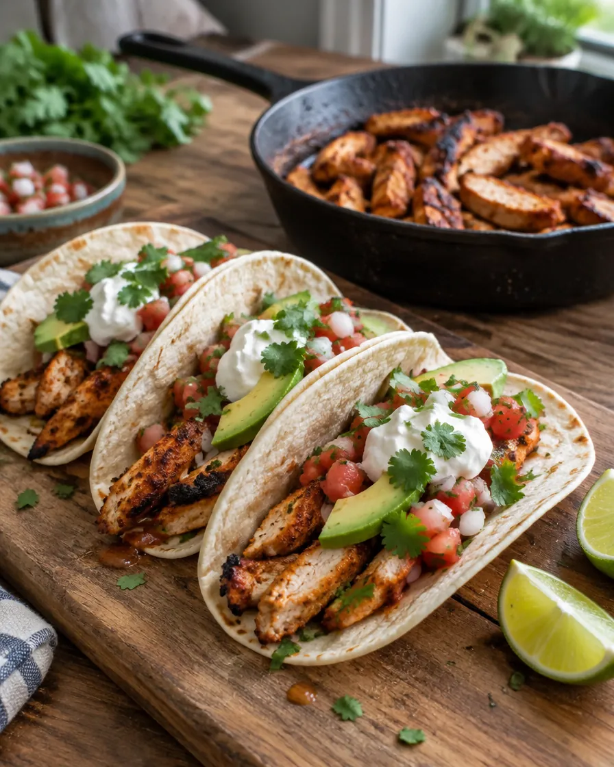 Smoky Citrus-Chile Chicken Tacos
