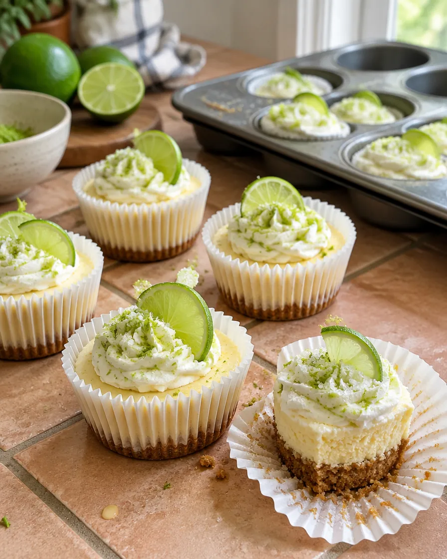 Tequila Lime Margarita Mini Cheesecakes