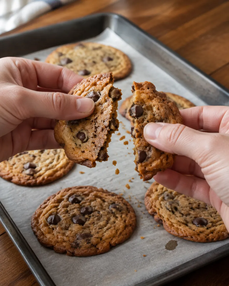 Snapping a crisp cookie