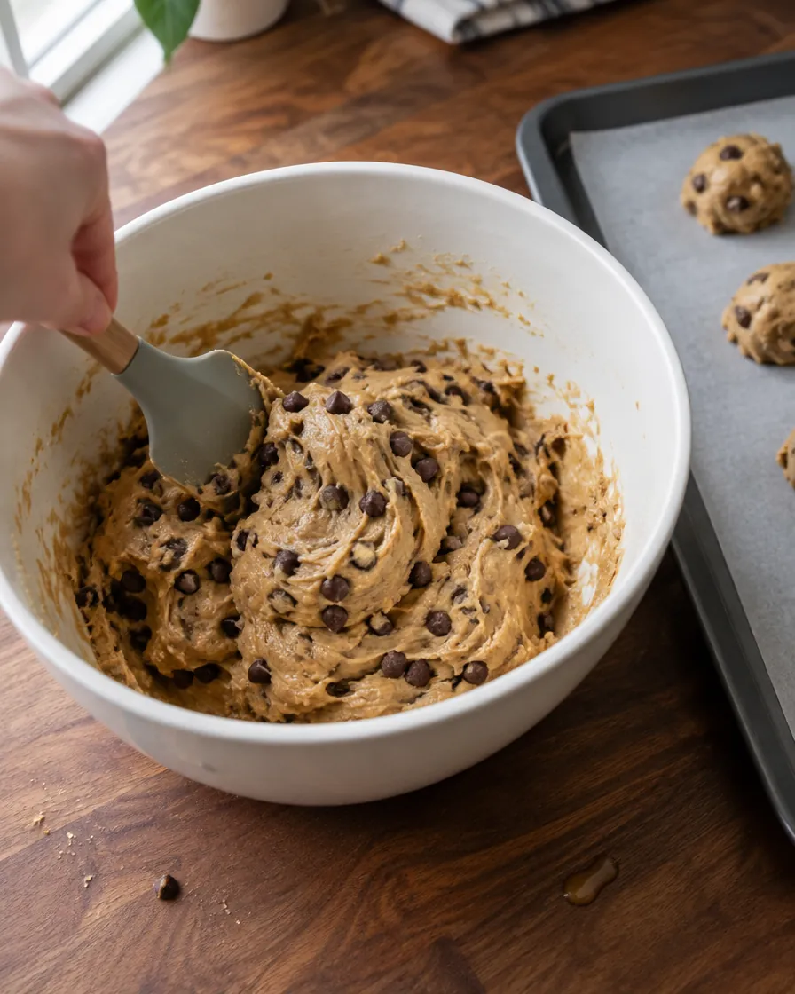 Step 3: In another bowl, whisk the melted butter, both sugars, honey
